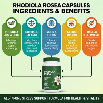 Rhodiola Rosea Supplement - 60 Capsules