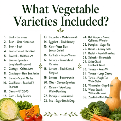 Halveena's Heirloom Seed Kit (35 Pack)